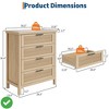 Fluted 4/7 Drawers Dresser for Bedroom 35.4" Tall Chest of Dressers for Closet 4 Fluted Drawers with Metal Handle - 3 of 4