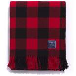 50"x72" Buffalo Check Throw Blanket Red/Black - Faribault Woolen Mill