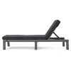 NicBex Solid Wood Patio Chaise Lounge Chair with Comfort Cushion, Outdoor Recliner for Beach, Pool, Garden, Black - 4 of 4