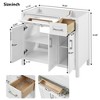 36 Inch Large Capacity Partition Bathroom Storage Cabinet Vanity Without Sink - 4 of 4