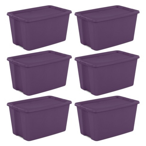  Sterilite 30 Gal Totes, 6 Pack, Marine Blue, 6 Count