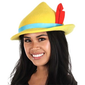 HalloweenCostumes.com One Size Fits Most   Disney Pinocchio Costume Hat for Adults and Kids, Red/Yellow/Blue - 1 of 4