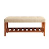 NicBex Modern 2-Tier Tufted Button Ottoman Bench Shoe Bench with Open Storage Shelf,Upholstered Storage Bench for Entryway,Living Room - 3 of 4