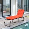 Costway 2 PCS 73" Lounge Chaise Cushion Padded Recliner Cushion Indoor Outdoor Black/Dark Orange/Gray/Orange/Brown/Beige - 2 of 4