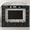 98.4'' Entertainment Center for 80 Inch TV, Modern Wall Unit TV Stand with Glass Doors and Storage Cabinets for Living Room-3irtyhousy - 2 of 4
