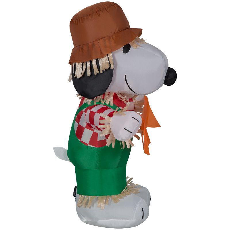 Peanuts Airblown Inflatable Snoopy as Scarecrow Peanuts , 3.5 ft Tall, Multicolored, 3 of 5