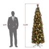 Karl Home 7.5ft Pencil Shape PVC  Christmas Tree with 350 Lights - 3 of 4