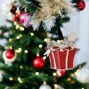 Slickblue 3D Red Gift Box Ornament with Tag - Festive Christmas Tree Decoration - 2 of 4