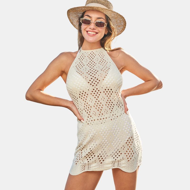 Women's Halter Neck Cut-Out Cover-Up Dress - Cupshe, 1 of 7