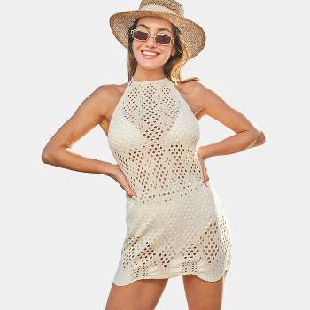 Women's Halter Neck Cut-Out Cover-Up Dress - Cupshe