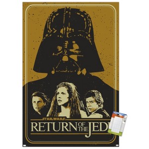 Trends International Star Wars: Return of the Jedi - Gold Illustration Unframed Wall Poster Prints - 1 of 4