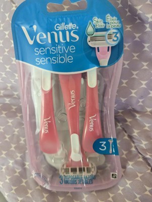 Gillette Venus Sensitive Women's Disposable Razors, 3pcs, Gillette