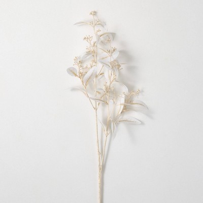 33.5"H Sullivans Soft Dusty White Eucalyptus, White