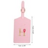 Unique Bargains Letter Luggage Tag Pink 1 Pc - 2 of 4