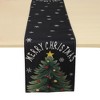 Unique Bargains Christmas Table Runner Yellow Star Christmas Tree Linen 72"x13" 1 Pc - 4 of 4