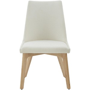 Sandralynn Linen Dining Chair - SFV5059 - Ivory/Natural - Safavieh Couture - 1 of 4
