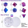JDICTION Silicone Resin Dice Mold - 7-Sided Polyhedral Cavity Molds for DND, Tabletop Games, Epoxy DIY Dice Making - 2 of 4