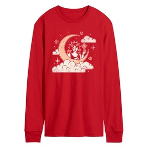 Men's - Instant Message - Celestial Moon Woman Long Sleeve Graphic T-Shirt - 1 of 4