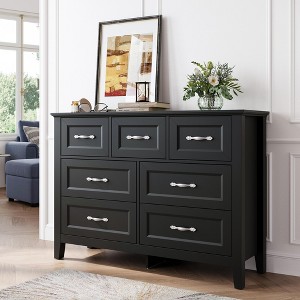 Drawers Dresser for Bedroom, Wood Bedroom Dresser Farmhouse Drawer Chest - 1 of 4