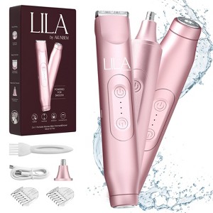 LILA by AKUNBEM Glow G1 Pro 3-in-1 Women's Bikini Trimmer, Facial Shaver & Nose Hair Trimmer - Waterproof, Portable, with USB Charging - 1 of 4