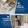47" Farmhouse Executive Desk, Rustic Home Office Desk with Drawers and Storage Cabinet - 4 of 4