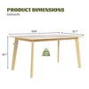 NicBex 59.8" Rectangular Dining Table for 4-6,Kitchen Table with Rubberwood Legs,Dining Room Table for Living Room,Kitchen,Meeting Room - 2 of 4