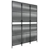 vidaXL Room Divider 3 Panels Black Poly Rattan - 4 of 4