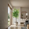 Artificial Ficus Tree, Large Faux Ficus  Artificial Tree, Tall Fake Potted Ficus with Planter for Home Office Living Room Decoration - 4 of 4