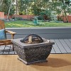VYNXARIA 32" Light-Weight Concrete Wood Burning Square Fire Pit, Gray - 3 of 4