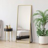 VYNXARIA 57"x20"/64"x25" Arched/Right Angle Full Length Mirror - Gold/Black Aluminum Frame, Freestanding. - 2 of 4
