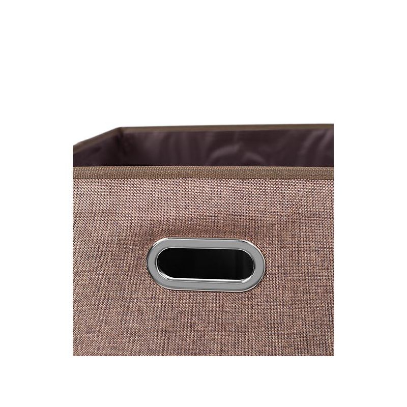 BirdRock Home Single Linen Laundry Hamper with Lid and Removable Liner - Brown, 3 of 8