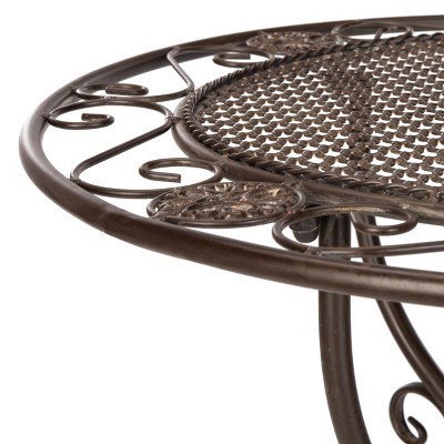 Semly Unearthed Rust 3-Piece Iron Outdoor Bistro Set