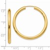 Black Bow Jewelry 3mm x 35mm 14k Yellow Gold Polished Endless Tube Hoop Earrings - 4 of 4
