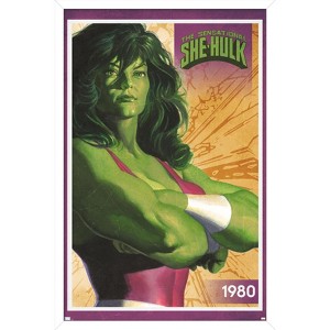 Trends International Marvel Comics - She-Hulk Card Framed Wall Poster Prints - 1 of 4