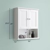 NicBex 25.9 Inch Bathroom Wall Cabinet,Double Door Medicine Storage Organizer with Adjustable Shelf for Bathroom,Kitchen,Dining Room,White - 3 of 4