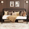 Twin Daybed with Classic Headboard,Metal Twin Bed Frame Heavy Duty Steel Slats Support,Sofa Bed Frame for Living Room, Guest Room, Noise Free - 3 of 4
