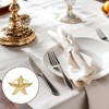 Unique Bargains Napkin Ring Starfish Stainless Steel Gold Tone 1 Pc - 2 of 3