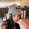 Anna-Kaci Women's Knitted Beanie with Black Bow Accents - Cute & Stylish Winter Hat for Cold Weather - 2 of 3