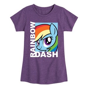 Girls' - My Little Pony - Rainbow Dash Fitted Short Sleeve Graphic T-Shirt - 1 of 3