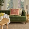 Mina Victory Vintage Floral Center 18" x 22" Coral Indoor Throw Pillow - 3 of 4