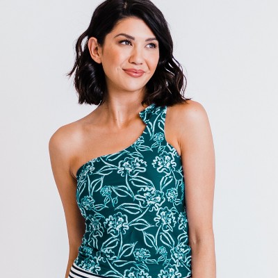 Lime Ricki Women's Groovy Blooms Knotted Crop - 4X