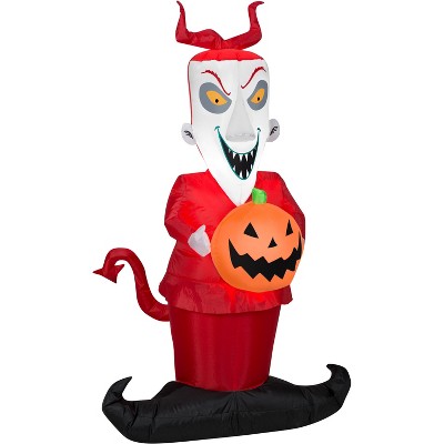 Gemmy Airblown Lock from Nightmare Before Christmas Decor Disney, 4 ft Tall, red