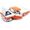 1957 Ford Ranchero Pickup Orange and White 1/18 Diecast Model Car by Road Signature - 3 of 3