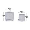 Syemin Planters 2 Pieces Ceramic Planter Pot, Modern Indoor Outdoor Flowerpot for Patio, Garden or Windowsills, White, 8.07"*8.07"*7.09" - 3 of 4