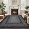 Coucheta Washable Boho Area Rug, Stain-Resistant Low Pile Carpet with Rubber Backing&Braided Border for Living Room, Bedroom, Office, Multiple Sizes - 3 of 4