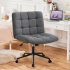 GlasFlength Task and Office Chairs Armless Office Chair Ergonomic Rolling Computer Desk Chair Work Chair for Office, Gray, 25"*23.7"*37.6" - 2 of 4