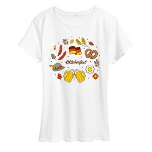 Women's - Instant Message - Oktoberfest Icons Short Sleeve Graphic T-Shirt - 1 of 4