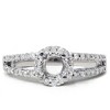 Pompeii3 3/8ct Diamond Engagement Setting Split Shank 14K Ring - 2 of 4