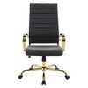 LeisureMod Benmar High-Back Leather Office Chair with Swivel, Tilt, and Adjustable Height - image 3 of 4