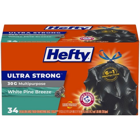 Hefty Strong Tall Kitchen Drawstring Trash Bags - 13 Gallon - 60ct : Target